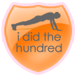 I am proud to complete 100 consecutive push-ups I did 100 hundred push ups