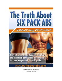 The Truth About Six Pack Abs